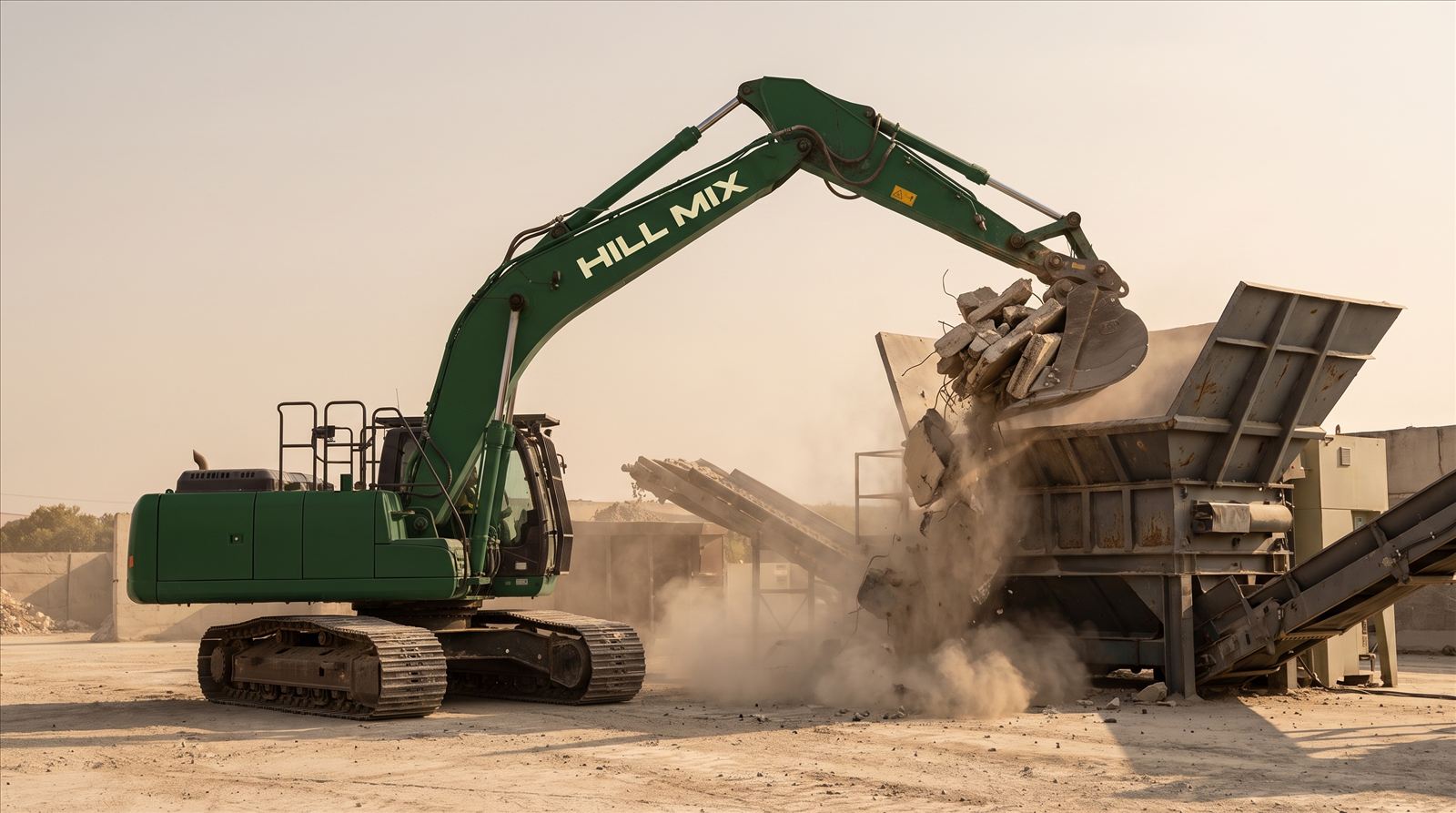 Intake — the rubble arrives