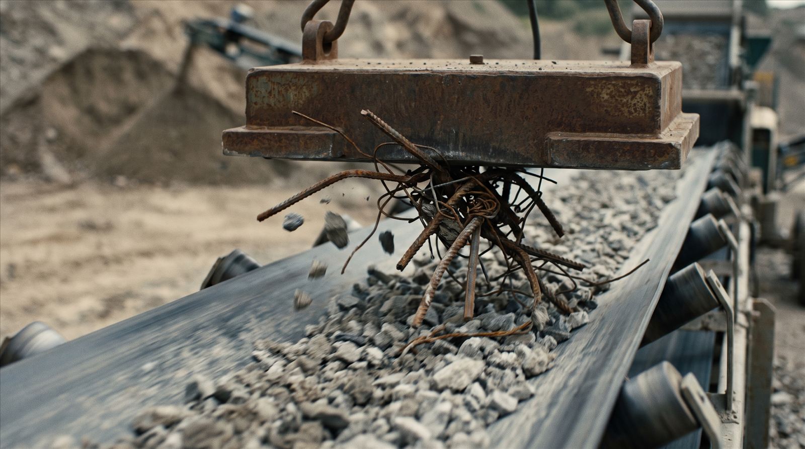 Extract — the steel lifts out